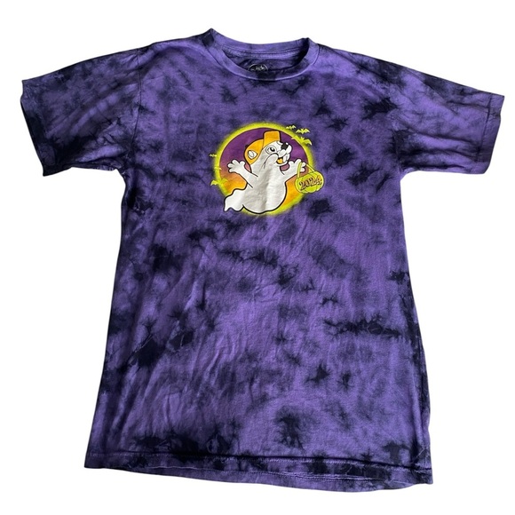 2024 Buc-ee’s Halloween “Hey Boo!” Glow In The Dark Purple Black Orange T Shirt - Picture 1 of 6